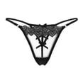 thumbnail image 1 of Thongs Panties for Women Tbopshirt Womens Thongs Briefs,Sexy Lace Ultra-thinBreathable Bow Thong Underwear,Women's Hipsters Underwear, 1 of 2