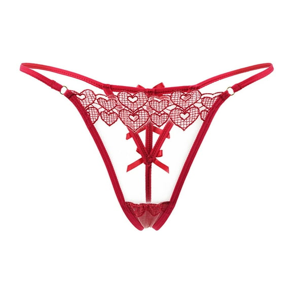 Thongs Panties for Women Tbopshirt Womens Thongs Briefs,Sexy Lace Ultra-thinBreathable Bow Thong Underwear,Women's Hipsters Underwear