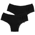 thumbnail image 1 of Thongs Underwear For Women-Sexy Lace Panties Low Rise Silky Underwear 2 Pack S-XL, 1 of 8