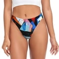 thumbnail image 1 of Thongs for Women - Abstract Cubist Printer No Show Seamless Womens Thongs Underwear, Soft Stretch G String Thongs for Women,Cuteness Ladies Thong Bikini Panties Briefs, 1 of 5