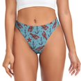thumbnail image 1 of Thongs for Women - Anchored Starfish Shrimp No Show Seamless Womens Thongs Underwear, Breathable G String Thongs for Women, Ladies Stretch Low Rise Thong Bikini Panties Briefs, 1 of 5