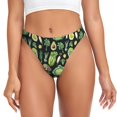 thumbnail image 1 of Thongs for Women - Asparagu vegetable No Show Seamless Womens Thongs Underwear, Soft Stretch G String Thongs for Women,Cuteness Ladies Thong Bikini Panties Briefs, 1 of 5