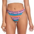 thumbnail image 1 of Thongs for Women - Beach with Palm Trees k No Show Seamless Womens Thongs Underwear, Soft Stretch G String Thongs for Women,Cuteness Ladies Thong Bikini Panties Briefs, 1 of 5
