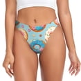thumbnail image 1 of Thongs for Women - Colorful Donut No Show Seamless Womens Thongs Underwear, Soft Stretch G String Thongs for Women,Cuteness Ladies Thong Bikini Panties Briefs, 1 of 5