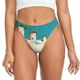 thumbnail image 1 of Thongs for Women - Colorful Greek Windmills No Show Seamless Womens Thongs Underwear, Soft Stretch G String Thongs for Women,Cuteness Ladies Thong Bikini Panties Briefs, 1 of 5