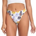 thumbnail image 1 of Thongs for Women - Cute Hamster Black White Yellow No Show Seamless Womens Thongs Underwear, Soft Stretch G String Thongs for Women,Cuteness Ladies Thong Bikini Panties Briefs, 1 of 5