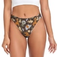 thumbnail image 1 of Thongs for Women - Cute Lion Tiger No Show Seamless Womens Thongs Underwear, Soft Stretch G String Thongs for Women,Cuteness Ladies Thong Bikini Panties Briefs, 1 of 5