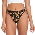 thumbnail image 1 of Thongs for Women - Cute Pizza Cheese Pepper No Show Seamless Womens Thongs Underwear, Breathable G String Thongs for Women, Ladies Stretch Low Rise Thong Bikini Panties Briefs, 1 of 5