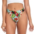 thumbnail image 1 of Thongs for Women - Cute Toucan Parrot Flowers Leaves No Show Seamless Womens Thongs Underwear, Soft Stretch G String Thongs for Women,Cuteness Ladies Thong Bikini Panties Briefs, 1 of 5