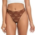 thumbnail image 1 of Thongs for Women - Dachshund Dog Puppy No.1040 No Show Seamless Womens Thongs Underwear, Breathable G String Thongs for Women, Ladies Stretch Low Rise Thong Bikini Panties Briefs, 1 of 5