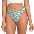 thumbnail image 1 of Thongs for Women - Floral No Show Seamless Womens Thongs Underwear, Soft Stretch G String Thongs for Women,Cuteness Ladies Thong Bikini Panties Briefs, 1 of 5