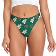 thumbnail image 1 of Thongs for Women - Gingerbread Snowman Cookies No Show Seamless Womens Thongs Underwear, Soft Stretch G String Thongs for Women,Cuteness Ladies Thong Bikini Panties Briefs, 1 of 5