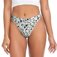 thumbnail image 1 of Thongs for Women - Gray Marble pattern No Show Seamless Womens Thongs Underwear, Soft Stretch G String Thongs for Women,Cuteness Ladies Thong Bikini Panties Briefs, 1 of 5
