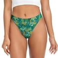 thumbnail image 1 of Thongs for Women - Jungle leopard No Show Seamless Womens Thongs Underwear, Soft Stretch G String Thongs for Women,Cuteness Ladies Thong Bikini Panties Briefs, 1 of 5