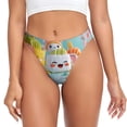 thumbnail image 1 of Thongs for Women - Kawaii Sushi Characters Delight No Show Seamless Womens Thongs Underwear, Soft Stretch G String Thongs for Women,Cuteness Ladies Thong Bikini Panties Briefs, 1 of 5