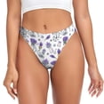 thumbnail image 1 of Thongs for Women - Lavender Bicycle No Show Seamless Womens Thongs Underwear, Soft Stretch G String Thongs for Women,Cuteness Ladies Thong Bikini Panties Briefs, 1 of 5