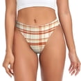 thumbnail image 1 of Thongs for Women - Minimalist plaid No Show Seamless Womens Thongs Underwear, Soft Stretch G String Thongs for Women,Cuteness Ladies Thong Bikini Panties Briefs, 1 of 5