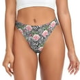 thumbnail image 1 of Thongs for Women - Pink rose Zebra print No Show Seamless Womens Thongs Underwear, Breathable G String Thongs for Women, Ladies Stretch Low Rise Thong Bikini Panties Briefs, 1 of 5