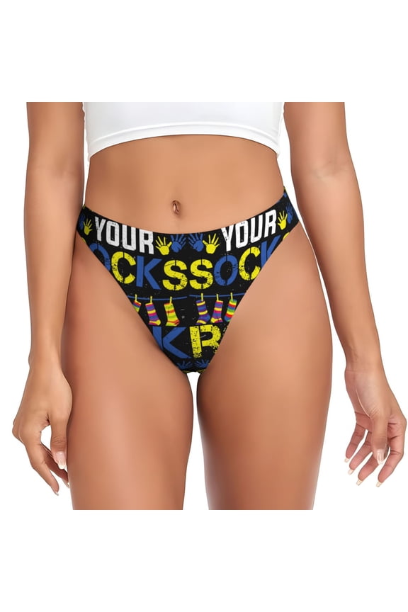 Thongs for Women - Rock Your Socks No Show Seamless Womens Thongs Underwear, Breathable G String Thongs for Women, Ladies Stretch Low Rise Thong Bikini Panties Briefs