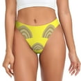 thumbnail image 1 of Thongs for Women - Shells Yellow No Show Seamless Womens Thongs Underwear, Soft Stretch G String Thongs for Women,Cuteness Ladies Thong Bikini Panties Briefs, 1 of 5