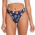 thumbnail image 1 of Thongs for Women - USA Stars No Show Seamless Womens Thongs Underwear, Soft Stretch G String Thongs for Women,Cuteness Ladies Thong Bikini Panties Briefs, 1 of 5