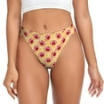 thumbnail image 1 of Thongs for Women - cute American football orange No Show Seamless Womens Thongs Underwear, Soft Stretch G String Thongs for Women,Cuteness Ladies Thong Bikini Panties Briefs, 1 of 5