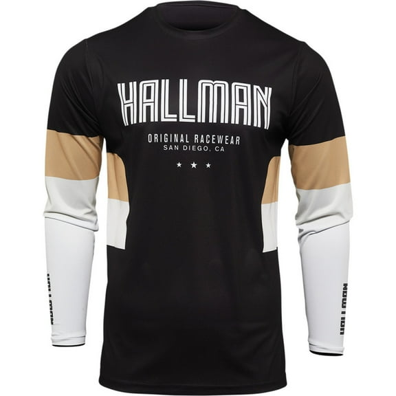 Thor 2024 Hallman Differ Draft Offroad Motocross Dirt Bike Jersey - Black/Latte - Small