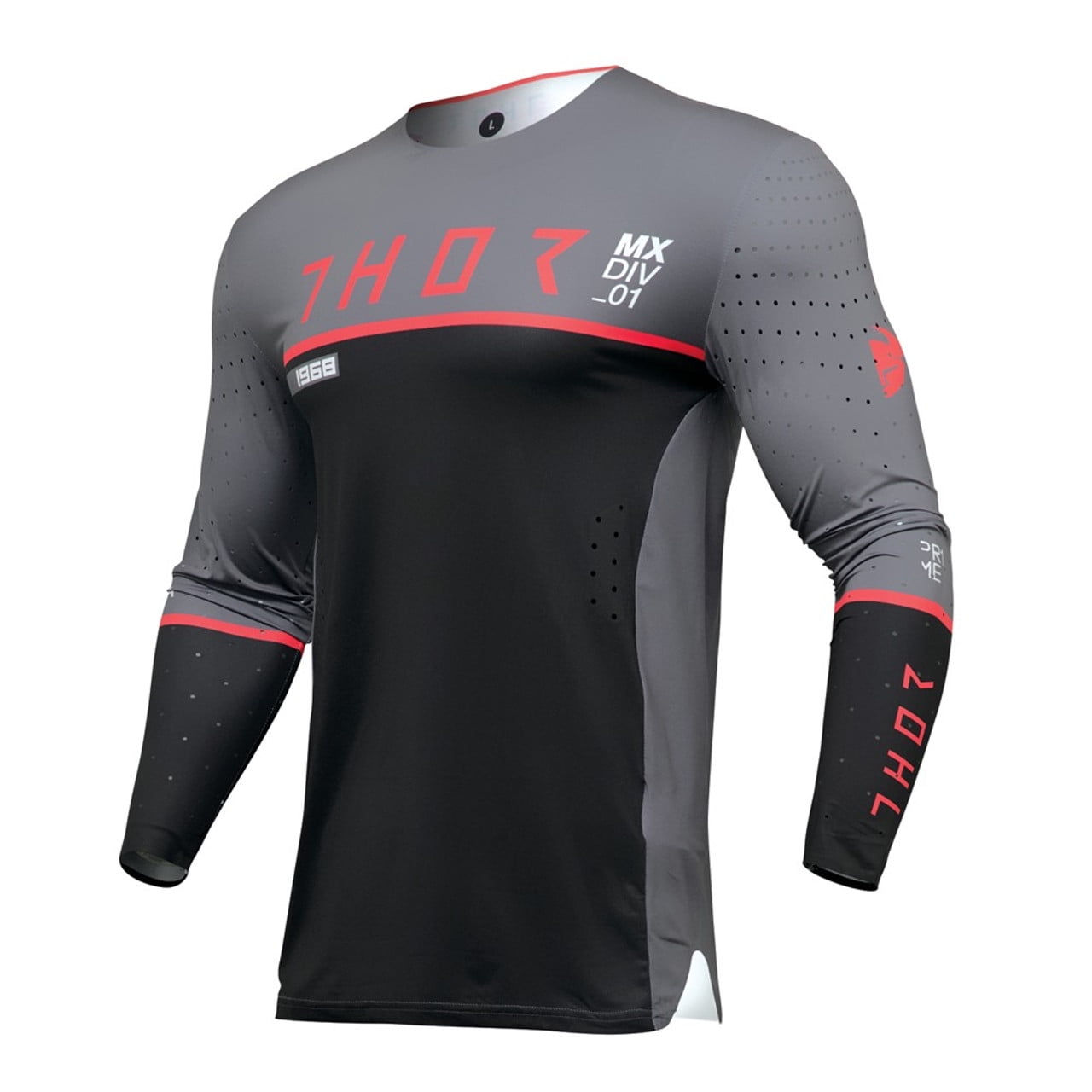 Thor 2024 Prime Ace Offroad Motocross Dirt Bike Jersey Charcoal Black X Large