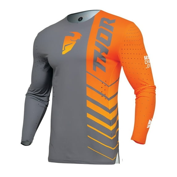 Thor 2024 Prime Analog Offroad Motocross Dirt Bike Jersey - Charcoal/Orange - 3X-Large