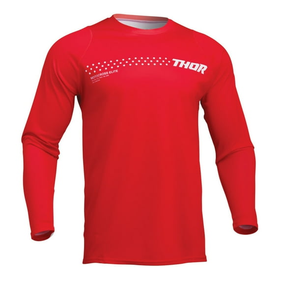 Thor 2024 Youth Sector Minimal Offroad Motocross Dirt Bike Jersey - Red - Youth Large