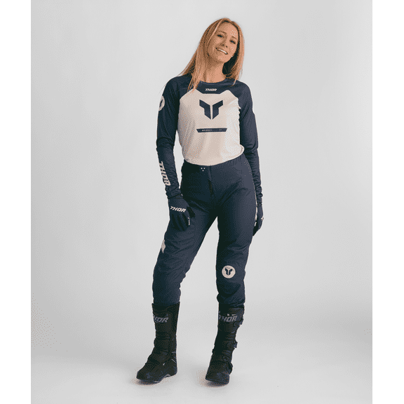 Thor 2026 Womens Ridemode Menace Midnight/Dust Motocross Offroad Jersey Pant Combo (X-Small, 00/0)