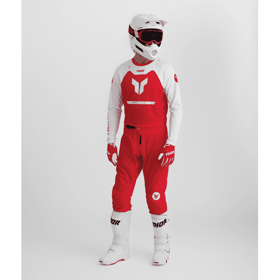 Thor 2026 Youth Kids Ridemode Menace Red Motocross Offroad Jersey Pant Combo (Youth Small / W22)