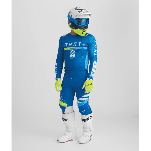 Thor 2026 Youth Kids Sportmode Synth Blue Motocross Offroad Jersey Pant Combo (Youth X-Large / W28)