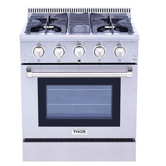 Thor 30 Range, HRG3080ULP, Pre-Converted Propane 30 in. 4.2 cu. ft. Gas Range in Stainless Steel