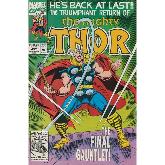 Thor #457 VF ; Marvel Comic Book