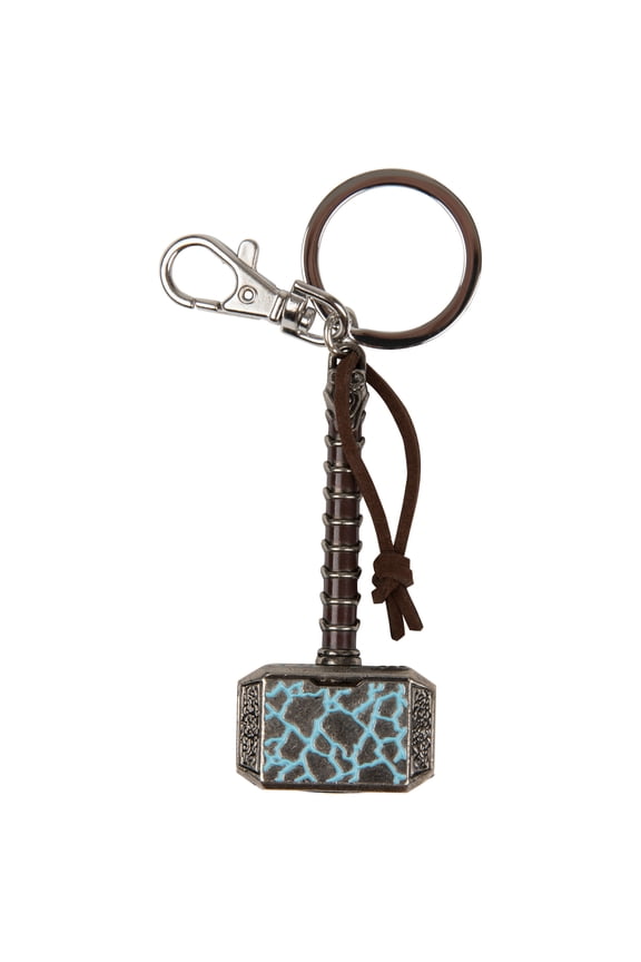 850320 Hammer Mjolnir Keychain, Silver