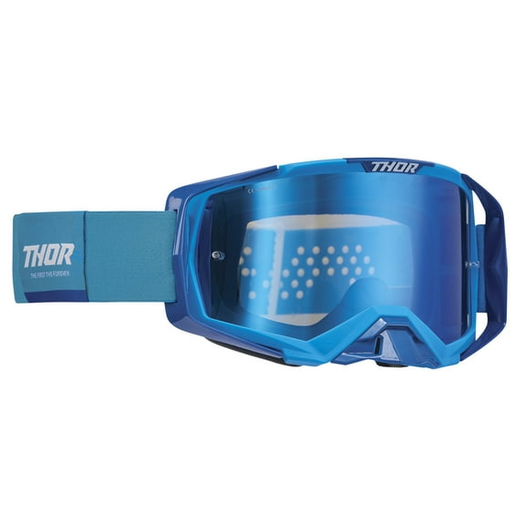 Thor Activate MX Offroad Goggles w/Mirror Lens, Blue/White