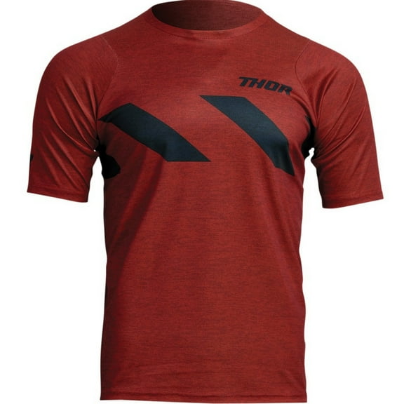 Thor Assist Hazard Mens MTB Mountian Bike Jersey Brick Heather MD