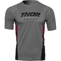 Thor Assist React Mens MTB Mountain Bike Jersey Gray/Purple SM