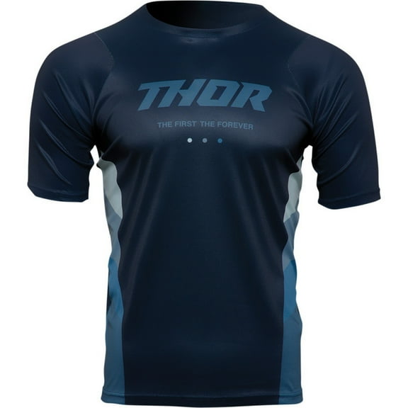 Thor Assist React Mens MTB Mountain Bike Jersey Midnight/Teal XXL