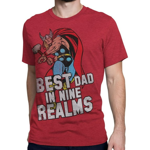 Thor Best Dad In Nine Realms Men's T-Shirt-3XLarge