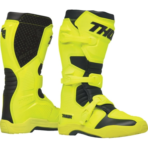 Thor Blitz XR Mens MX Offroad Boots Acid/Black 12 USA