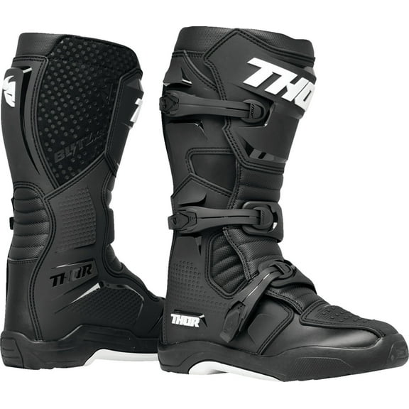 Thor Blitz XR Mens MX Offroad Boots Black/White 10 USA