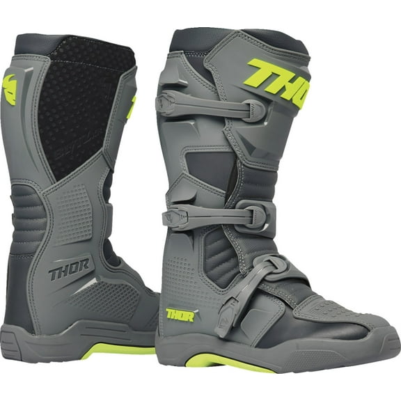 Thor Blitz XR Mens MX Offroad Boots Gray/Charcoal 14 USA