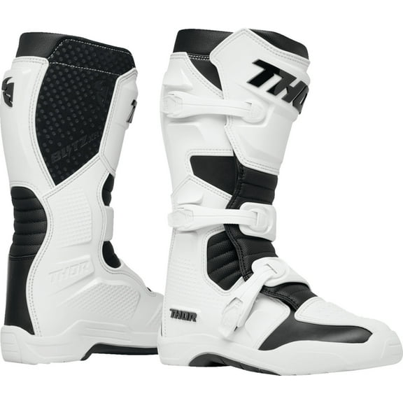 Thor Blitz XR Mens MX Offroad Boots White/Black 14 USA