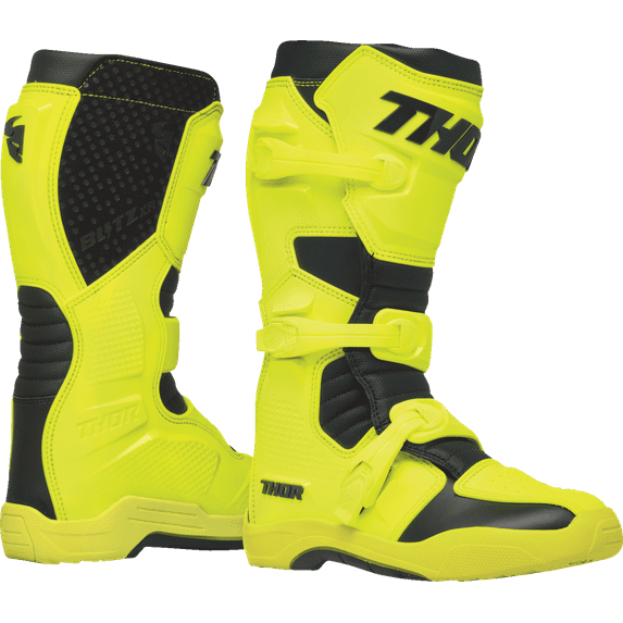 Thor Blitz XR Motocross Offroad Riding Boots - Acid/Black - 7