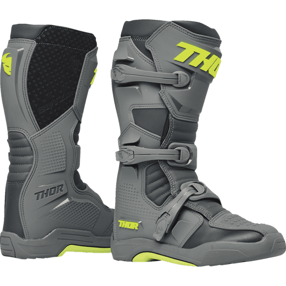 Thor Blitz XR Motocross Offroad Riding Boots - Gray/Charcoal - 11