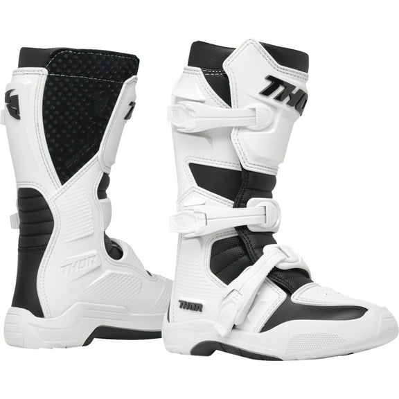 Thor Blitz XR Youth MX Offroad Boots White 2 USA