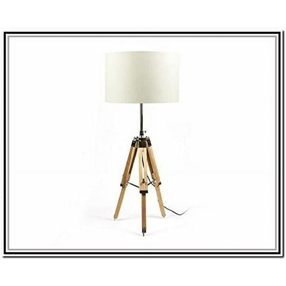 Thor Classical Antique Wooden Tripod Floor Lamp Stand Retro Shade Fixture Vintage Style lamp