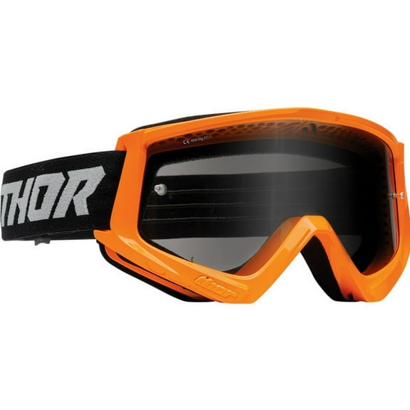 Thor Combat Racer, Anti-fog Scratch-Resistant, Orange/Gray, Motorcycle Goggles for Offroad